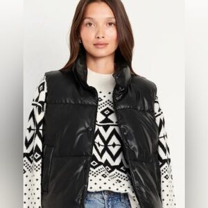 OLD NAVY Faux Leather Vest size small